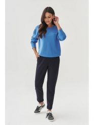 TATUUM Spodnie "Lilo" w kolorze granatowym rozmiar: 38. Niebieskie spodnie materiałowe damskie TATUUM, bez wzorów, z materiału. Za 135.49 zł.