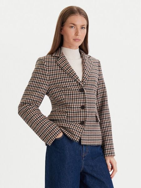 Tommy Hilfiger Marynarka Heritage WW0WW48266 Beżowy Regular Fit. Brązowe marynarki i żakiety damskie Tommy Hilfiger, bez wzorów, z wełny. Za 919.99 zł.