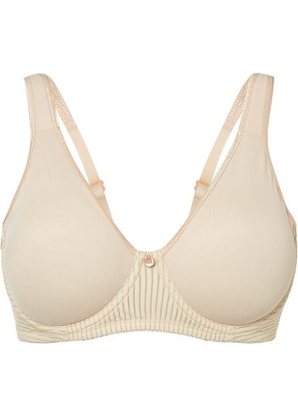 Biustonosz minimizer z wyściełanymi ramiączkami. Czarne biustonosze bonprix, bez wzorów. Za 89.99 zł.