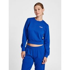 Damska krótka bluza Hummel LGC Shai. Niebieskie bluzy damskie Hummel, m, bez wzorów, z bawełny, bez kaptura. Za 209.95 zł.