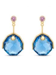 Swarovski Kolczyki Gema 5737449 Niebieski. Niebieskie kolczyki damskie Swarovski, metalowe. Za 585.99 zł.