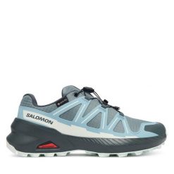 Trekkingi Salomon. Niebieskie obuwie trekkingowe damskie Salomon, z gore-texu, bez zapięcia. Za 519.99 zł.