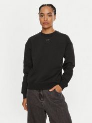 Calvin Klein Bluza Nano Logo K20K208329 Czarny Regular Fit. Czarne bluzy damskie Calvin Klein, s, bez wzorów, z bawełny, bez kaptura. Za 239.99 zł.