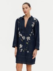 Munthe Sukienka codzienna Fiva 251130825110 Granatowy Loose Fit. Niebieskie sukienki damskie Munthe, bez wzorów, z lyocellu, bez ramiączek. Za 1,129.00 zł.