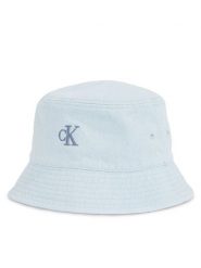 Calvin Klein Kapelusz Embro Monogram Denim Bucket Hat LV04K5021G Błękitny. Niebieskie kapelusze damskie Calvin Klein, bez wzorów, z bawełny. Za 189.99 zł.