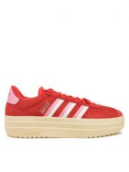 Adidas Sneakersy VL Court Bold JI1786 Czerwony. Czerwone obuwie sportowe damskie Adidas, ze skóry, bez zapięcia. Za 279.99 zł.