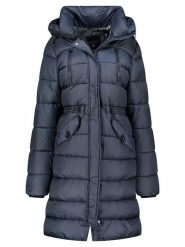 Geographical Norway Płaszcz pikowany "Bertille" w kolorze granatowym rozmiar: XXL. Niebieskie płaszcze damskie Geographical Norway, xxl, bez wzorów, bez kaptura. Za 345.36 zł.