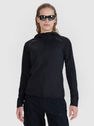 4F Bluza rowerowa szybkoschnąca damska - czarna M. Czarne bluzy damskie 4F, l, bez wzorów, z dzianiny, bez kaptura. W wyprzedaży za 229.99 zł.