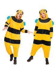 Carnival Party Kombinezon kostiumowy "Bee" w kolorze żółto-czarnym rozmiar: S/M. Czarne kombinezony damskie Carnival Party, m, bez wzorów, bez kołnierzyka, bez ramiączek, krótkie. Za 126.99 zł.