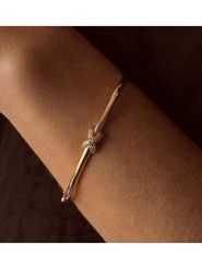 Les Petites Précieuses Pozłacana bransoletka z cyrkoniami rozmiar: onesize. Żółte bransoletki damskie Les Petites Précieuses, pozłacane. Za 260.99 zł.