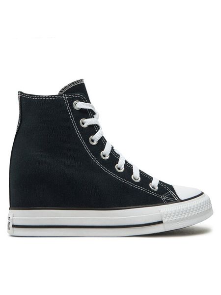 Converse Trampki Chuck Taylor All Star Wedge Platform A11909C Czarny. Czarne trampki damskie Converse, bez wzorów, z materiału, bez zapięcia. Za 259.99 zł.