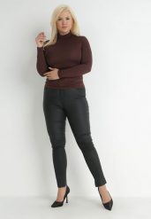 Czarne Spodnie Skinny Push Up Zami. Czarne rurki damskie Born2be, bez wzorów, z jeansu. Za 84.99 zł.
