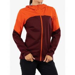 Kurtka biegowa damska Rab Kinetic Ultra Jacket. Czerwone kurtki damskie RAB, bez wzorów, bez kaptura. Za 634.99 zł.
