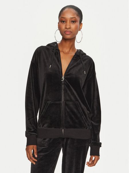 Juicy Couture Bluza Halan JCWAS24342 Czarny Oversize. Czarne bluzy damskie Juicy Couture, l, bez wzorów, z syntetyku, bez kaptura. Za 419.99 zł.