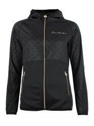 Peak Mountain Kurtka polarowa "Amon" w kolorze czarnym rozmiar: XL. Czarne kurtki damskie Peak Mountain, xl, bez wzorów, z materiału, bez kaptura. Za 213.45 zł.