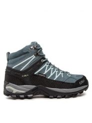CMP Trekkingi Rigel Mid Wmn Trekking Shoe Wp 3Q12946 Niebieski. Niebieskie obuwie trekkingowe damskie CMP, ze skóry, bez zapięcia. Za 399.99 zł.