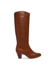 LAUREN RALPH LAUREN Kozaki Emrsyn Tl Hl Bo Tal 802P15714002 Brązowy. Brązowe kozaki damskie Lauren Ralph Lauren, ze skóry, bez obcasa, na słupku, bez zapięcia. Za 1,499.00 zł.