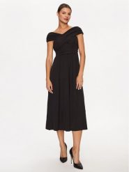 Rinascimento Sukienka koktajlowa CFC0115402003 Czarny Regular Fit. Czarne sukienki damskie Rinascimento, bez wzorów, z syntetyku, wizytowe, bez ramiączek. Za 389.99 zł.