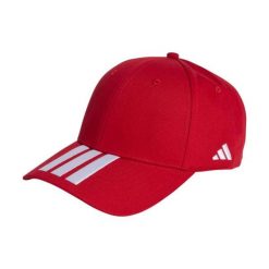 Czapka z daszkiem adidas Tiro. Czerwone czapki z daszkiem damskie Adidas, bez wzorów, z bawełny. Za 89.95 zł.