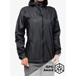 Kurtka przeciwdeszczowa damska Berghaus MTN Guide Hyper Alpha Jacket. Czarne kurtki damskie Berghaus, bez wzorów, bez kaptura. Za 944.99 zł.