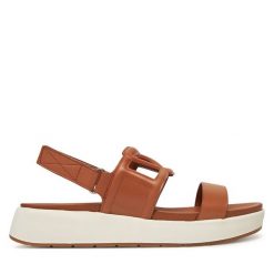 Sandały Aldo. Brązowe sandały damskie ALDO, bez wzorów, bez obcasa, na płaskiej podeszwie, bez zapięcia. Za 249.99 zł.