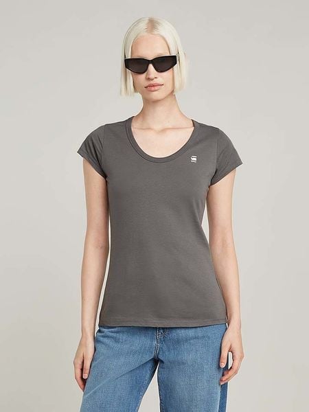 G-Star Koszulka w kolorze szarym rozmiar: M. Szare koszulki damskie G-Star, m, bez wzorów, z bawełny, bez kołnierzyka, bez ramiączek. Za 61.17 zł.