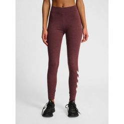 Legginsy wysoki stan z logo dla kobiet Hummel Pulse. Czerwone legginsy damskie Hummel, bez wzorów. Za 137.00 zł.