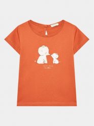 United Colors Of Benetton T-Shirt 3I1XA102U Pomarańczowy Regular Fit. Brązowe koszulki i t-shirty dziewczęce United Colors Of Benetton, bez wzorów, z bawełny, bez kołnierzyka, bez ramiączek. Za 49.99 zł.