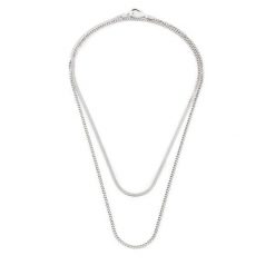 Naszyjnik Calvin Klein. Szare naszyjniki damskie Calvin Klein, srebrne. Za 269.99 zł.