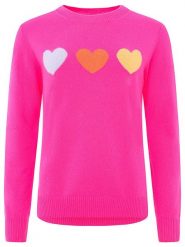 Zwillingsherz Kaszmirowy sweter "Hearts" w kolorze różowym rozmiar: M. Różowe swetry klasyczne damskie Zwillingsherz, m, z kaszmiru, bez kołnierzyka. Za 450.45 zł.