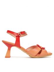 Hispanitas Sandały Danielle HV253880 Koralowy. Pomarańczowe sandały damskie Hispanitas, bez wzorów, ze skóry, bez obcasa, na słupku, bez zapięcia. Za 449.99 zł.
