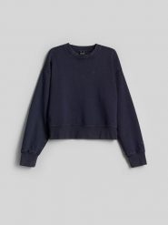 4F Bluza dresowa regular bez kaptura damska - granatowa XS. Niebieskie bluzy damskie 4F, uniwersalny, bez wzorów, z dresówki, bez kaptura. Za 149.99 zł.