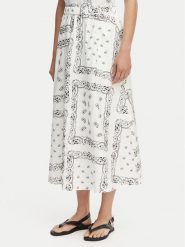 Weekend Max Mara Spódnica midi Caravan 2615101082 Biały Regular Fit. Białe spódnice damskie Weekend Max Mara, l, bez wzorów, z bawełny, midi. Za 1,419.00 zł.