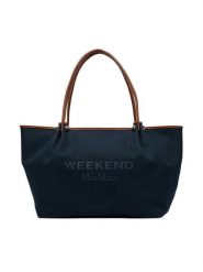 Weekend Max Mara Torebka Getto 2625516115 Niebieski. Niebieskie shopper bag Weekend Max Mara, z materiału, bez dodatków. Za 1,479.00 zł.