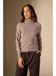 Perfect Cashmere Kaszmirowy golf "Carrick" w kolorze szarobrązowym rozmiar: M. Brązowe golfy damskie Perfect Cashmere, m, bez wzorów, z kaszmiru, bez ramiączek. Za 303.78 zł.