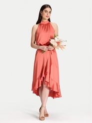 Swing Sukienka koktajlowa 5AH04500 Pomarańczowy Regular Fit. Brązowe sukienki damskie Swing, bez wzorów, z syntetyku, wizytowe, bez ramiączek. Za 569.99 zł.