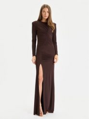 Gaudi Sukienka wieczorowa 521FD14008 Brązowy Slim Fit. Brązowe sukienki damskie Gaudi, bez wzorów, z syntetyku, wizytowe, bez ramiączek. Za 879.99 zł.