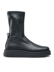 Jenny Fairy Botki ENERGY-01HZ Szary. Szare botki damskie Jenny Fairy, ze skóry, bez obcasa, na płaskiej podeszwie, bez zapięcia. Za 139.99 zł.