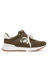 MICHAEL Michael Kors Sneakersy Nova 43T6NOFS2D Khaki. Brązowe obuwie sportowe damskie MICHAEL Michael Kors, ze skóry, bez zapięcia. Za 679.99 zł.