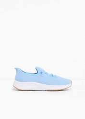 Wygodne sneakersy z miękkiego materiału. Niebieskie obuwie sportowe treningowe bonprix. Za 79.99 zł.