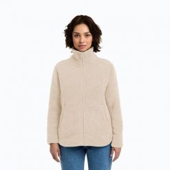 Bluza polarowa damska Jack Wolfskin High Curl. Brązowe bluzy damskie Jack Wolfskin, m, bez wzorów, z materiału, bez kaptura. Za 559.99 zł.