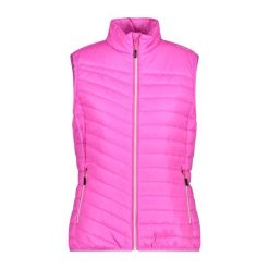 Damska kurtka bez rękawów CMP. Fioletowe kurtki damskie CMP, bez wzorów, z puchu, bez kaptura. Za 433.80 zł.