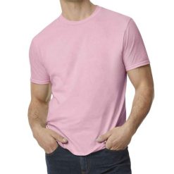Koszulka Softstyle EZ Unisex Dla Dorosłych. Brązowe bluzki damskie GILDAN, s, bez wzorów, bez kołnierzyka, bez ramiączek. Za 42.99 zł.