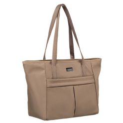 Shopperka beżowa Peterson PTN CTY-08. Brązowe shopper bag Peterson, bez wzorów, ze skóry ekologicznej, na ramię, bez dodatków. Za 89.99 zł.