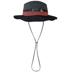 Kapelusz BUFF EXPLORE BOONEY HAT OKISA. Czarne kapelusze damskie Buff, bez wzorów, z nylonu, sportowe. Za 159.99 zł.