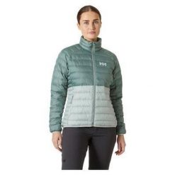 Damska kurtka ocieplana Helly Hansen Banff. Zielone kurtki sportowe damskie Helly Hansen, na zimę, bez wzorów, z puchu, bez kaptura. W wyprzedaży za 673.20 zł.