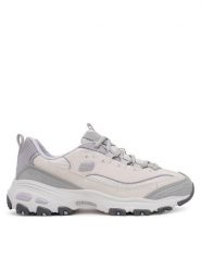 Skechers Sneakersy D'lites - Retro Rewind 150536/NTGY Szary. Szare obuwie sportowe damskie Skechers, ze skóry, bez zapięcia. Za 259.99 zł.