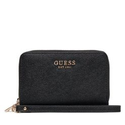 Portfel Guess. Czarne portfele damskie Guess, z aplikacjami. Za 229.99 zł.