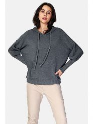 ASSUILI Sweter w kolorze antracytowym rozmiar: 42. Czarne swetry klasyczne damskie Assuili, bez kołnierzyka. Za 154.07 zł.