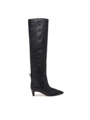 MICHAEL Michael Kors Kozaki Daniela Kitten 40F6DNMB5L Czarny. Czarne kozaki damskie MICHAEL Michael Kors, ze skóry, bez obcasa, na szpilce, bez zapięcia. Za 1,779.00 zł.